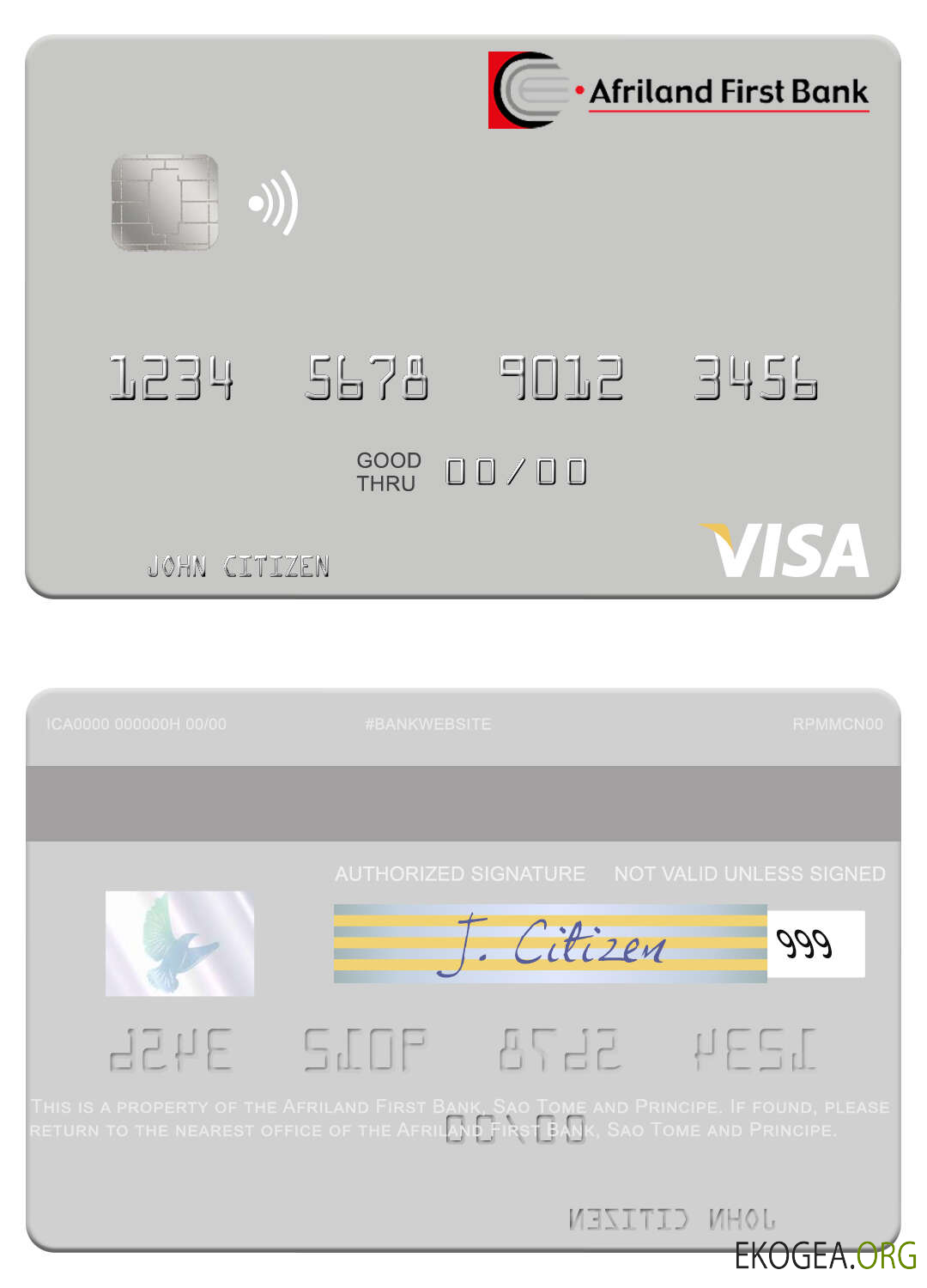 Carte de débit visa Sao Tomé et Principe Afriland First Bank